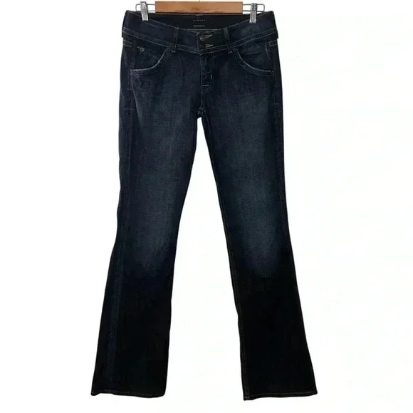 Hudson  Jeans Low Rise Dark Wash Bootcut Denim Blue Jeans Size 28 - Picture 2 of 9
